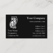 Carte De Visite Symbole hibou blanc (Devant)
