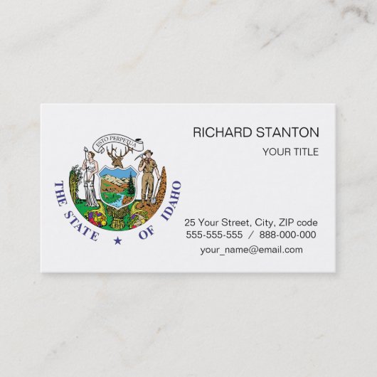 Carte De Visite Symbole Idaho (Devant)