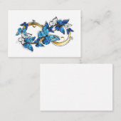 Carte De Visite Symbole infini de papillons Morpho bleus (Devant / Derrière)