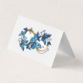 Carte De Visite Symbole infini de papillons Morpho bleus (Dos)