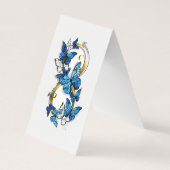 Carte De Visite Symbole infini de papillons Morpho bleus (Dos)