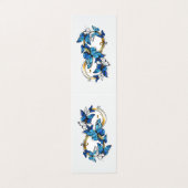 Carte De Visite Symbole infini de papillons Morpho bleus (Extérieur déplié)