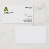 Carte De Visite Symbole/logo Blocs - Blanc (Devant / Derrière)