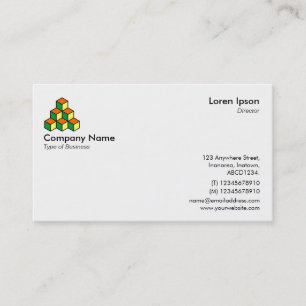 Carte De Visite Symbole/logo Blocs - Blanc