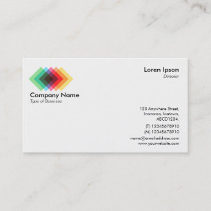 Carte De Visite Symbole/logo Couleur superposition