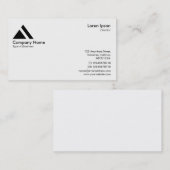 Carte De Visite Symbole/logo du triangle - Blanc (Devant / Derrière)