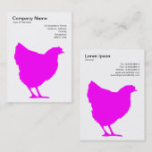 Carte De Visite Symbole Magenta Hen - Noir sur Blanc (Devant / Derrière)