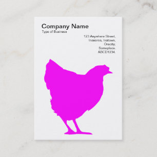 Carte De Visite Symbole Magenta Hen - Noir sur Blanc