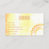 Carte De Visite Symbole Mandala géométrique orange clair Reiki Yog (Dos)