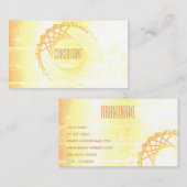 Carte De Visite Symbole Mandala géométrique orange clair Reiki Yog (Devant / Derrière)