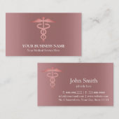 Carte De Visite Symbole Médicale de caducée (Devant / Derrière)