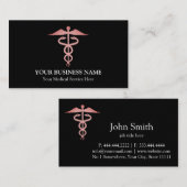 Carte De Visite SYMBOLE Médicale DE CADURÉE (Devant / Derrière)