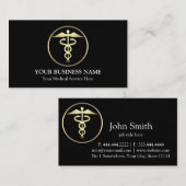 Carte De Visite SYMBOLE Médicale DE CADURÉE (Devant / Derrière)