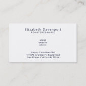 Carte De Visite Symbole Médicale rouge Caduceus Nurse (Dos)