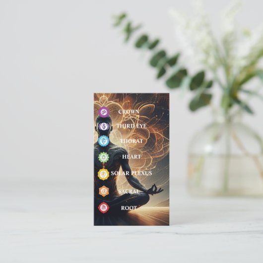 Carte De Visite Symbole moderne 7 chakras (Debout devant)