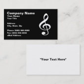 Carte De Visite Symbole musical de clef (Devant / Derrière)