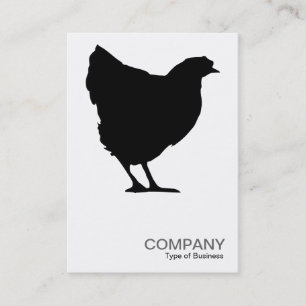 Carte De Visite Symbole noir 02 de poule - blanc