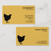 Carte De Visite Symbole noir de poule - efc050 ambre (Devant / Derrière)