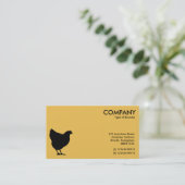Carte De Visite Symbole noir de poule - efc050 ambre (Debout devant)