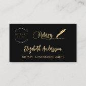 Carte De Visite Symbole noir de signature de l'agent de prêt photo (Devant)
