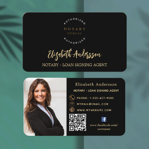 Carte De Visite Symbole noir de signature de l'agent de prêt photo