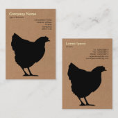 Carte De Visite Symbole noir Hen - Carton (Devant / Derrière)