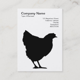 Carte De Visite Symbole noir Hen - Noir sur Blanc