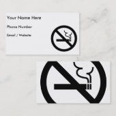 Carte De Visite Symbole non-fumeurs (Devant / Derrière)