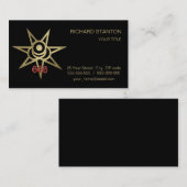 Carte De Visite Symbole occulte septagram (Devant / Derrière)