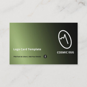 Carte De Visite Symbole oglyphe Cosmique Vert Oeuf Logo