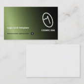 Carte De Visite Symbole oglyphe Cosmique Vert Oeuf Logo (Devant / Derrière)