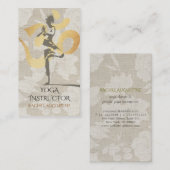 Carte De Visite Symbole Om de l'huile d'or de Pose de méditation Y (Devant / Derrière)