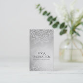 Carte De Visite Symbole Om de Mandala Om de Yoga élégant (Debout devant)