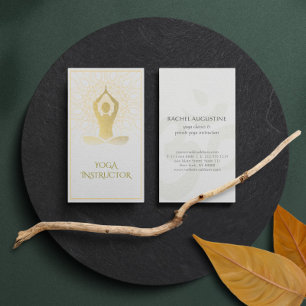 Carte De Visite Symbole Om de méditation de Yoga Floral Mandala