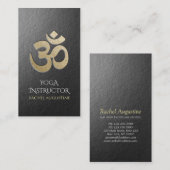 Carte De Visite Symbole OM en noir et or intégré instructeur de Yo (Devant / Derrière)