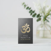 Carte De Visite Symbole OM en noir et or intégré instructeur de Yo (Debout devant)