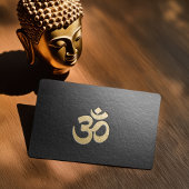 Carte De Visite Symbole OM en noir et or intégré instructeur de Yo