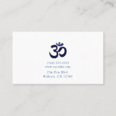 Carte De Visite SYMBOLE OM OHM SYMBOLE Yoga Méditation Zen (Dos)