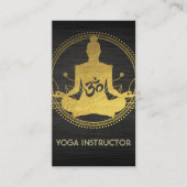Carte De Visite Symbole Om Pose Om Elégant Yoga Foil (Devant)
