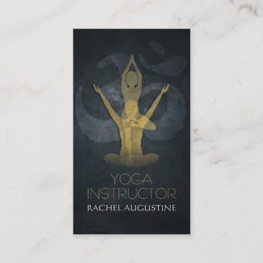 Carte De Visite Symbole Om Pose Om Elégant Yoga Foil (Devant)