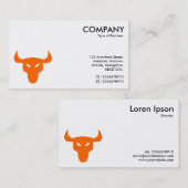 Carte De Visite Symbole orange - Blanc (Devant / Derrière)