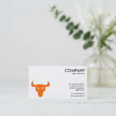 Carte De Visite Symbole orange - Blanc (Debout devant)