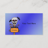 Carte De Visite Symbole orange des branches de l'arbre du crâne so (Dos)