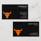 Carte De Visite Symbole orange - Noir (Devant / Derrière)
