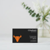 Carte De Visite Symbole orange - Noir (Debout devant)