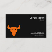 Carte De Visite Symbole orange - Noir (Dos)