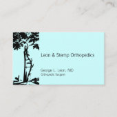 Carte De Visite Symbole Orthopédique Arbre Croché (Devant)