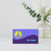 Carte De Visite Symbole PAIX avec des couleurs remplies (Debout devant)