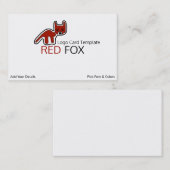 Carte De Visite Symbole Petroglyph Fox - Renard rouge (Devant / Derrière)
