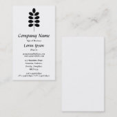 Carte De Visite Symbole plante - Blanc (Devant / Derrière)